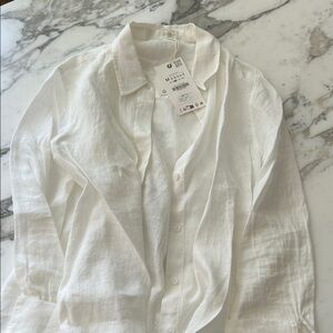 Zara White Blouse